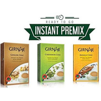 Girnar Instant Milk Tea - Combo Pack - 10 Tea Pouch X 3 Packs - Masala, Ginger And Cardamom