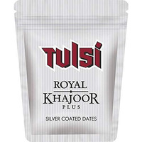 Tulsi Royal Khajoor Plus Silver Coated Dates | Pack of 10Pcs.