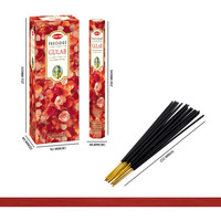 HEM Precious Rose Incense Sticks Pack Of 120 Count | Natural, Pure House & Flower Powder | Fresh & Long Lasting Fragrance | Aromatherapy Incense For Air Purifier, Stress Relief & Cleansing | Gift Set