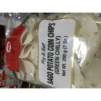 Shreeji Fry&Eat Sago Potato Coin Chips-Green Chili 202 gms