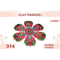 Clay Rangoli 7pc 3. 5inch #314