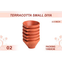 Terracotta Small Diya 6pc 2.5inch #2