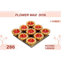 Flower Wax Diya 9pc 1.75inch #286