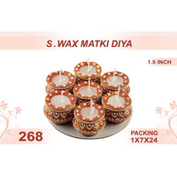 Small Wax Matki Diya 7pc 1.5inch #268