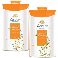 Yardley London Perfumed Fresh Floral Fragrances Locked in a fine & Silky Talcum Powder (Yardley Imperial Sandalwood Perfumed Talc -250gm, Pack of 2)