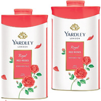 Yardley London Perfumed Fresh Floral Fragrances Locked in a fine & Silky Talcum Powder (Yardley Royal Red Roses Perfumed Talc - 250gm, Pack of 2)