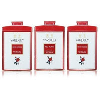 Yardley Red Rose Perfumed Talc (Pack of 3) 250 g