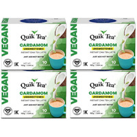 QuikTea Vegan Unsweetened Cardamom Chai Tea Latte - 40 Count