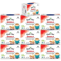 QuikTea Chai Tea Latte, Masala, 100 Count, 8.45 Ounce (Pack of 10)