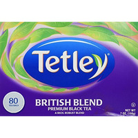 Tetley British Blend Premium Black, 80 Count Tea Bags