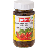 Priya Gongura , Red Chilli Pickle With Garlic 300 gms