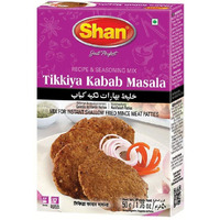 Shan Tikkiya Kabab Recipe and Seasoning Mix 1.76 oz (50g) - Spice Powder for Instant Shallow Fried Mince Meat Patties - Suitable for Vegetarians