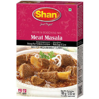 Shan - Meat Masala Seasoning Mix (100g) - Spice Packets for Medium Meat Curry