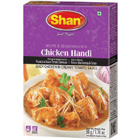 Shan Chicken Handi Recipe and Seasoning Mix 1.76 oz (50g) - Spice Powder for Juicy Chicken in Creamy Tomato Sauce  (1.76 Ounce (Pack of 1))