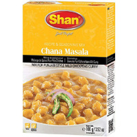 Shan Chana Masala Recipe and Seasoning Mix 3.52 oz (100g) - Spice Powder for Punjabi Style Mild Chickpeas Curry  (3.52 Ounce (Pack of 1))