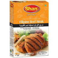 Shan Filipino Beef Steak Oriental Seasoning Mix 1.41 oz (40g) - Spice Powder for Grilled Thin Meat Fillets )) (1.41 Ounce (Pack of 1))