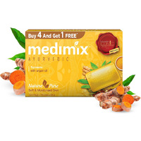 Medimix Ayurvedic Turmeric & Argan Oil Bathing Soap, 125Gm (4+1 Offer Pack)