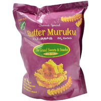 The Grand Sweets & Snacks, Butter Muruku, 180 Grams(gm)