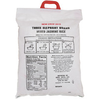 Three Elephants Thai Jasmine Rice, 20 Pound