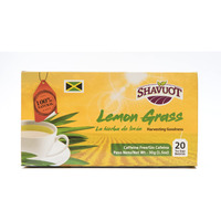 Shavuot Jamaican Lemon Grass Tea Pack of 3 / La Hierba de limon - Caffeine Free 100% Natural 20 Bags Each