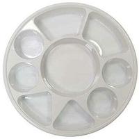 Biodegradable 9-Compartment Plates. Bulk 200 Pk. Compartment Thali Plates Trays - 200 Pack For Indian Puja, Partys