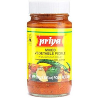 Priya Mixed Vegetable Pickle (in oil without garlic) - 300g - (pack of 3)