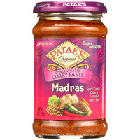 Patak's Madras Curry Paste (Cooking Sauce), 10 Ounces (Case of 6)