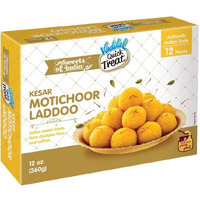 Vadilal Kesar Motichoor Laddoo 360 Grams (12pcs) Authentic Indian Sweets Made With chickpea Flour & Saffron