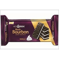 Parle Hide & Seek Black Bourbon Vanilla Creme Sandwich - 100 Grams (Pack of 3)