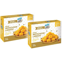 Vadilal Kesar Motichoor Laddoo 360 Grams (12pcs) Twin Pack Authentic Indian Sweets Made With chickpea Flour & Saffron.