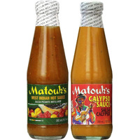 Matouk's West Indian Hot Sauce and Calypso Sauce 10 Ounce (Pack of 2)