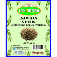 Back2Natural Ajwain Seeds (Carom Bishops Weed) Spice Whole 48oz Natural | Vegan | Gluten Friendly | NON-GMO | Indian Origin