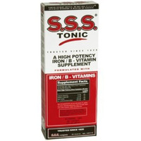 S.S.S. Tonic, Iron and Vitamin B Supplement, High Potency Vitamins, 10 FL Oz, Bottle.