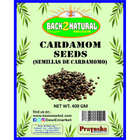 Back2Natural Cardamom (Elachi) Decorticated Seeds Indian Spice 14oz (400g) ~ All Natural | Vegan | Gluten Friendly | NON-GMO | Indian Origin