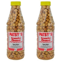 Patsy's Crunchy Channa (Chick Peas or Garbanzo) Salted - 12oz (Pack of 2) - Trinidad & Tobago Snacks