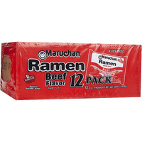 Maruchan Ramen Noodle Soup Beef Flavor, 3 Ounce - 12 Count (Pack of 1)