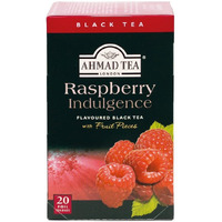 Ahmad Tea Black Tea, Raspberry Indulgence, 20 ct (Pack of 1) - Caffeinated & Sugar-Free