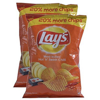 Lays India Lays West Indies' Hot N' Sweet Chilli Chips 30 Grams, (Pack Of 2)