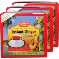 Caribbean Dreams Instant Ginger Tea, Sweetened, 18g (Pack of 3)