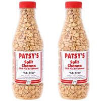 Patsy's Split Channa (Chick Peas or Garbanzo) Salted - 16oz (Pack of 2) - Trinidad & Tobago Snacks