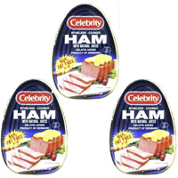 CELEBRITY HAM COOKED CANNED BONELESS PRODUCT OF DENMARK 12 OZ (Pack of 3)