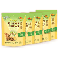 Prince of Peace Ginger Chews With Mango, 4 oz. ? Candied Ginger ? Mango Candy ? Mango Ginger Chews ? Natural Candy ? Ginger Candy for Nausea - 5 Pack