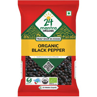 24 Mantra Organic Black Pepper Whole/Kalimirch/Nalla Miriyalapudi - 100% Organic (50 G (Pack Of 1))