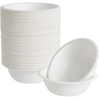 500 Pack 12 oz Paper Bowls, Disposable Compostable Bowls Heavy-Duty, Biodegradable Soup Bowls Made of Natural Bagasse, Eco-Friendly Sugarcane Bowls for Salad, Dessert, Milk, Cereals