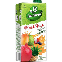 B Natural Mixed Fruit - Rich In Fibre, Vitamin C & E, 100% Indian Fruit & 0% Concentrate, 1 L Carton