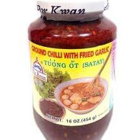 por-kwan tuong ot satay (ground chilli with fried garlic) - 16oz