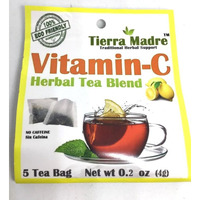 Tierra Madre Vitamin-C Herbal Tea 0.2oz 5 Pack - Each Bag ith 5 Tea Bags