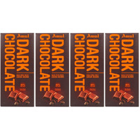 Amul 55% Cocoa Dark Chocolate Bar, 150g - Pack of 4