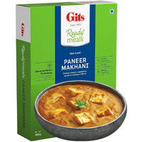 Gits Ready to Eat Paneer Makhani, Pure Veg, Heat and Eat Spicy Curry, Microwaveable, 285g