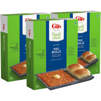 Gits Ready to Eat Pav Bhaji, 900g (Pack of 3 X 300g Each)